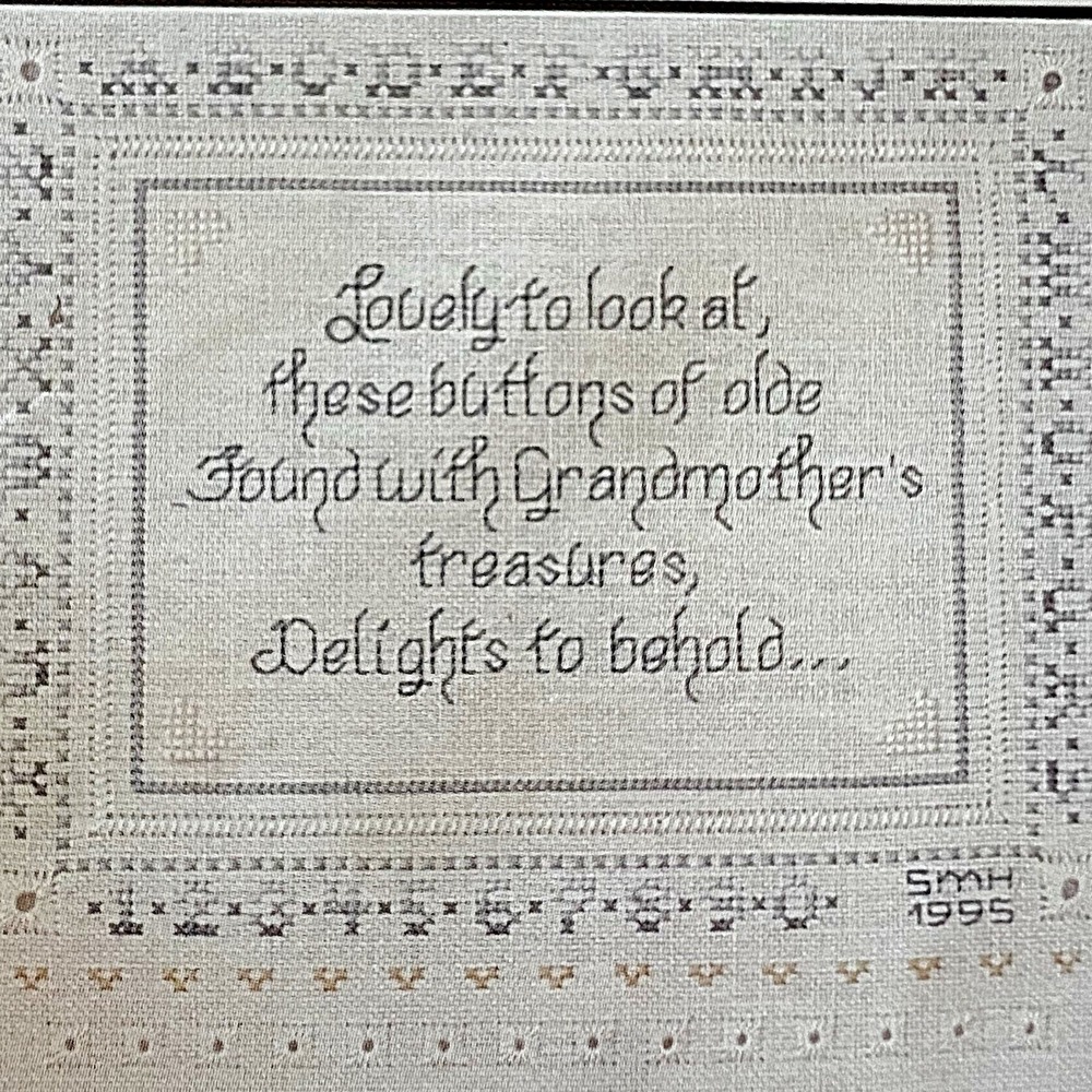Sue Hillis Antique Button Sampler Cross Stitch Pattern Collection Grandma Vtg - Picture 3 of 4